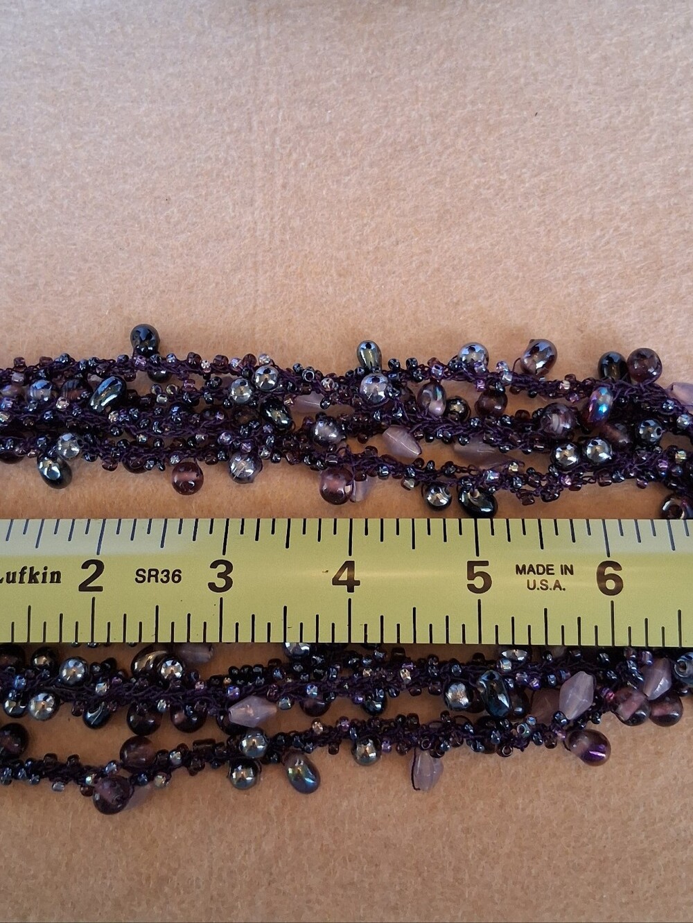 Purple Beaded Multi-Strand Necklace - Women - Picture 6 of 7